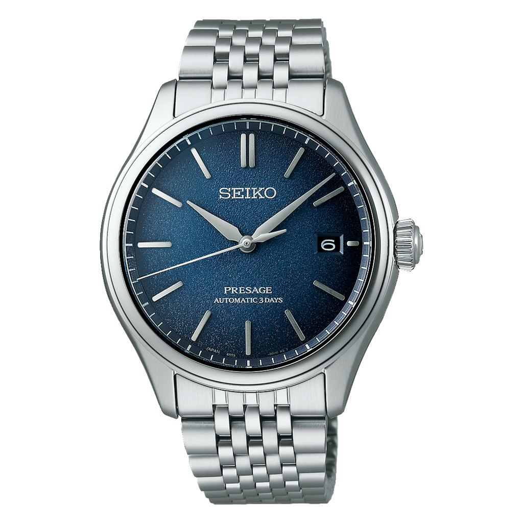 Seiko Presage Classic Series Stainless Steel Blue Index Dial Watch – Ref. SPB525