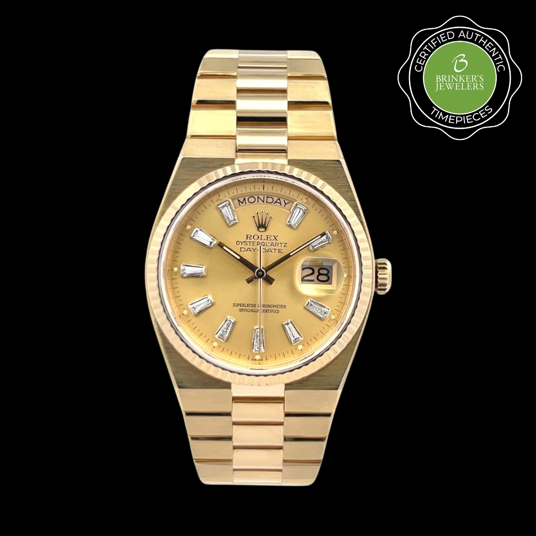 Certified Authentic Rolex Oyster Quartz Day-Date 36